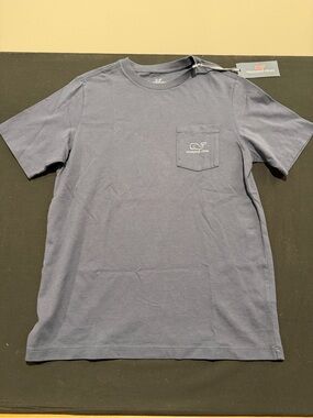 Vineyard Vines kids Pocket Crew T-Shirt - Navy